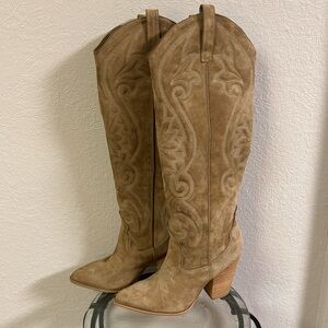 Steve Madden Women’s Lasso Cowboy Boots, Brown, Size 9 US